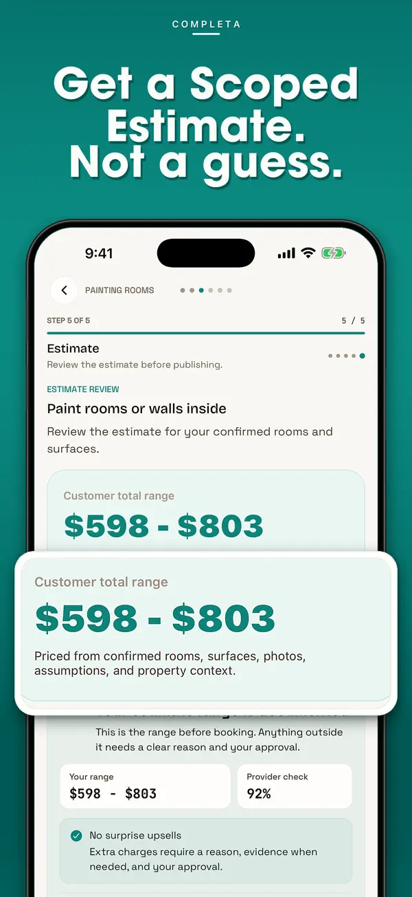 Completa: 2. Review the estimate